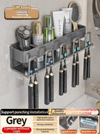 Toothbrush Holder Toothpaste Holder Electric Toothbrush Holder Space Aluminum Punch-Free Toilet Bathroom Shelf Rack